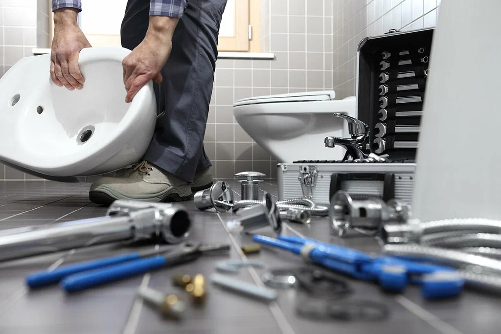 Plumbing tools prepared for a bathroom repair in Springfield